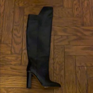 Vince black over the knee shoes